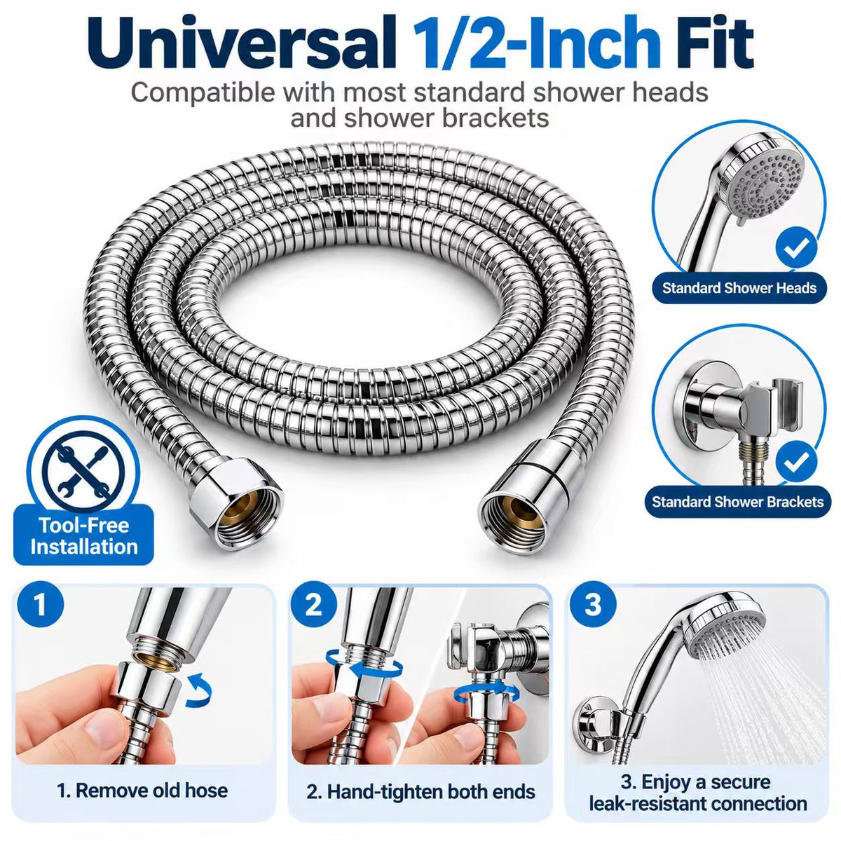 Premium Stainless Steel Shower Hose