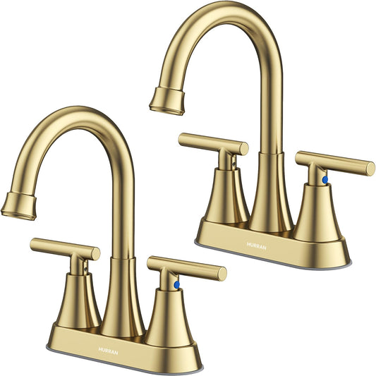 4 inch Bathroom Faucets For Sink 3 Hole With Pop-Up Drain & 2 Supply Hoses
